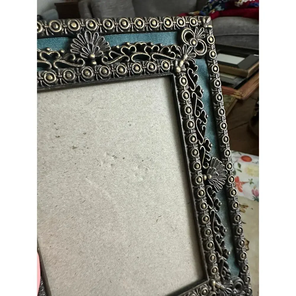 3x5” frame Victorian scrolling baroque metal mystical dark fairy home decor art